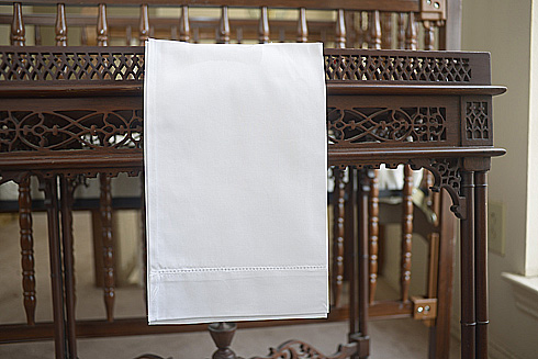 Cotton Hemstitch Guest Towel. Extra Heavy Weight Cotton.